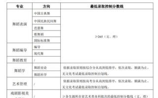 艺校录取分数线最低舞蹈
