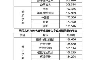 北京服装学院美术分数线多少？