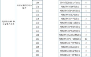 音乐与舞蹈学类专业代码