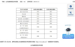 2025山东美术联考分数线多少？