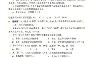 百校联考2025初三化学考什么？