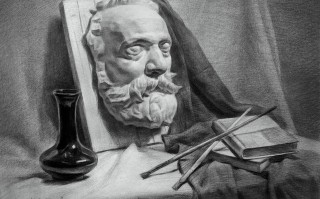 2012年山东联考素描考了什么内容？