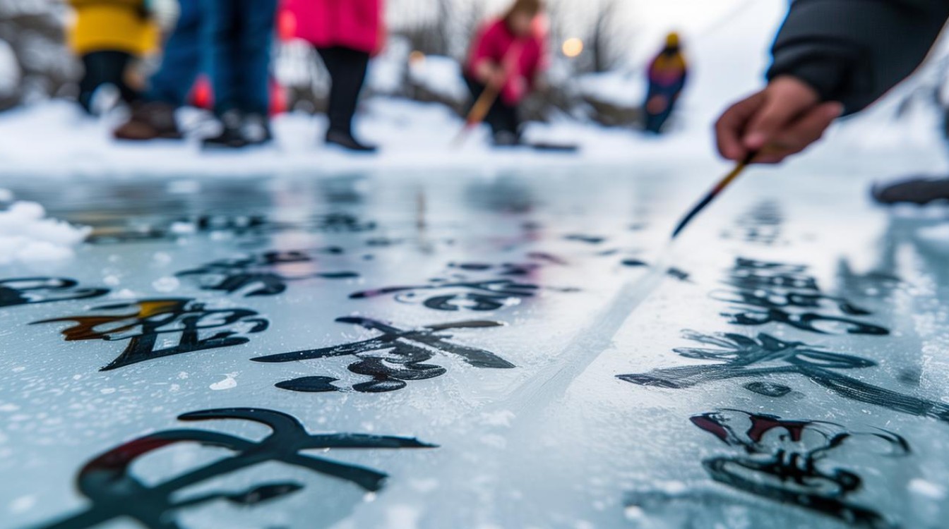 冰雪研学实践书法，冰雪研学实践书法作品图片-图1