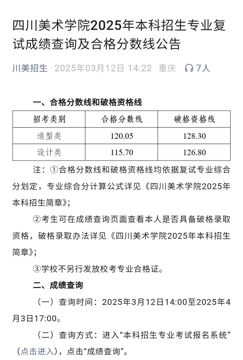 2025川美录取分数线多少?-第1张图片-泰美艺术培训 2025川美录取分数线多少?-第1张图片-泰美艺术培训