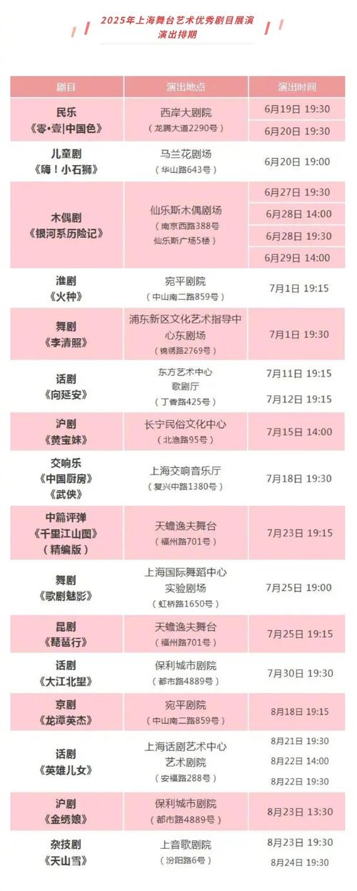 2025音乐剧演出日程有哪些新剧？-第3张图片-泰美艺术培训