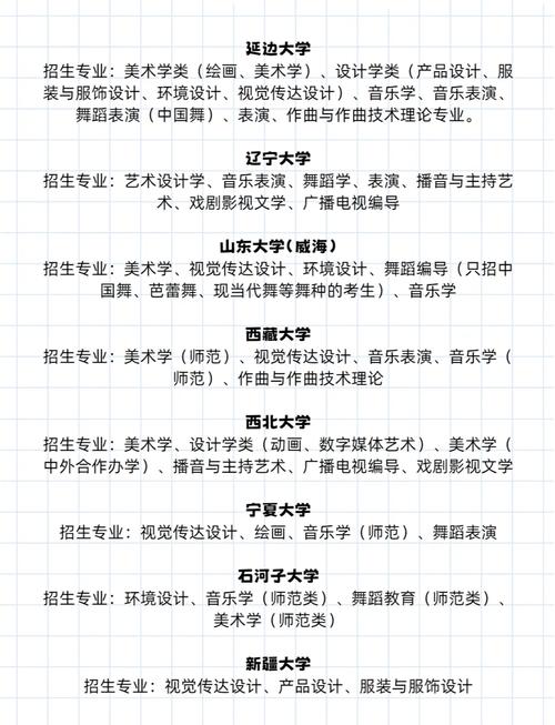 美术艺术生可报哪些大学？-第3张图片-泰美艺术培训