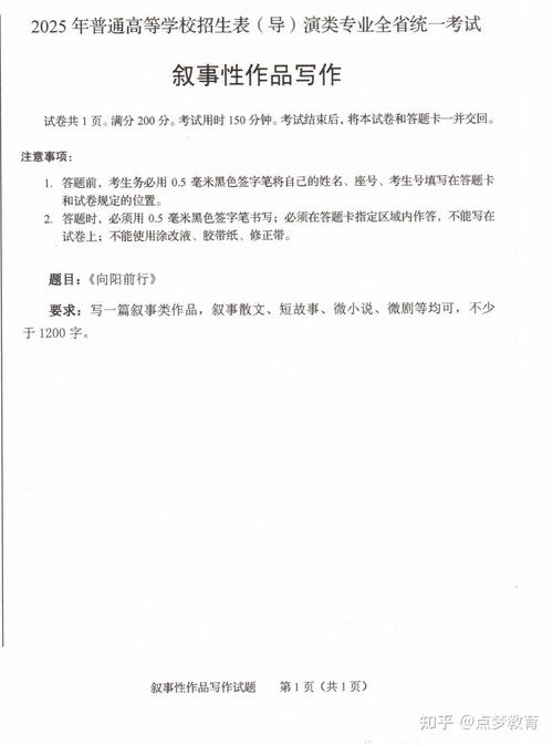2025年艺考表演题目-第1张图片-泰美艺术培训