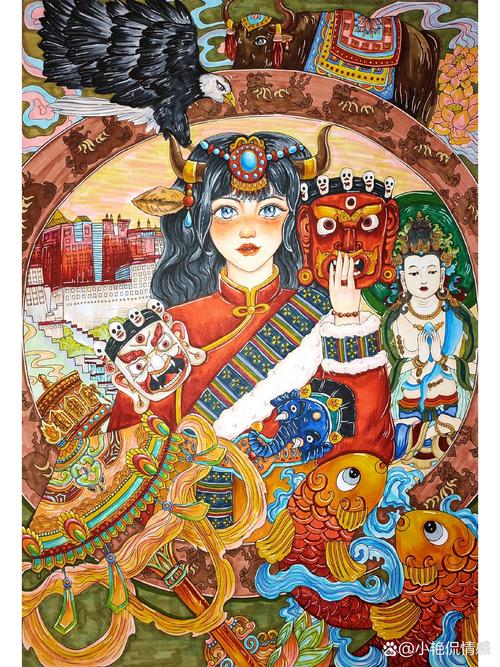 西藏学生美术作品有何独特魅力?-第3张图片-泰美艺术培训 西藏学生美术作品有何独特魅力?-第3张图片-泰美艺术培训