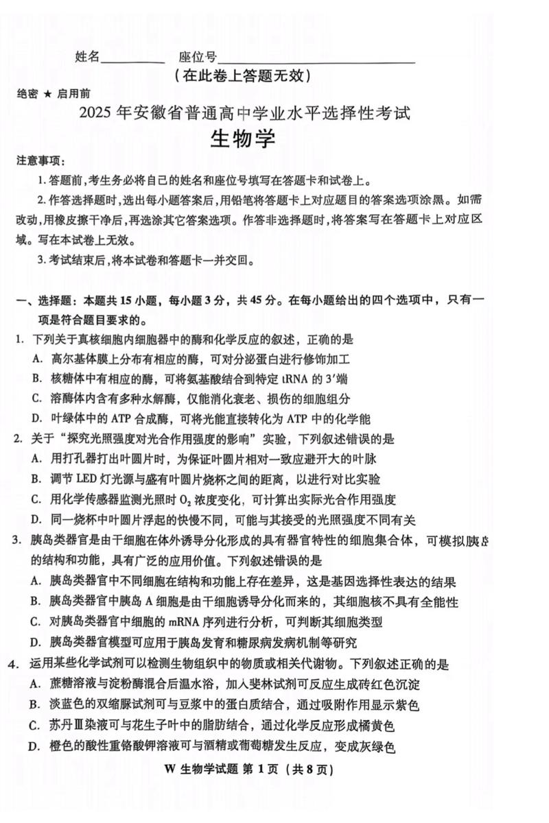 2025安徽省联考考题-第3张图片-泰美艺术培训 2025安徽省联考考题-第3张图片-泰美艺术培训