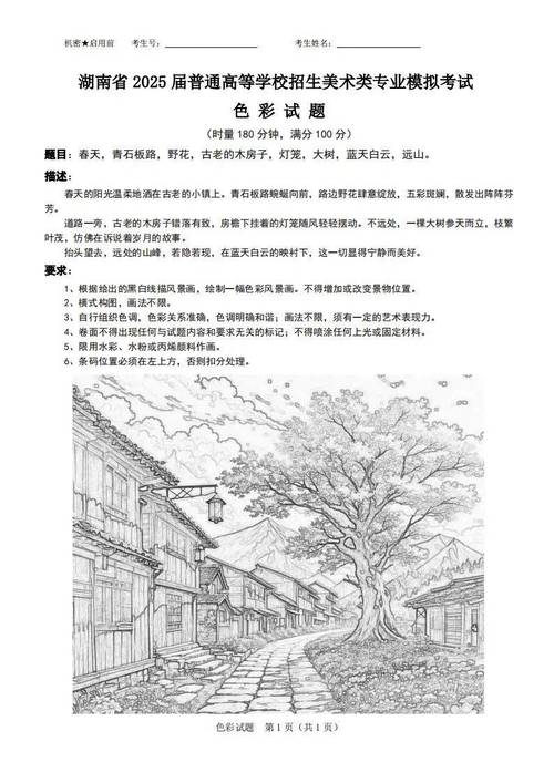 2025湖南美术联考题会考什么内容？-第2张图片-泰美艺术培训