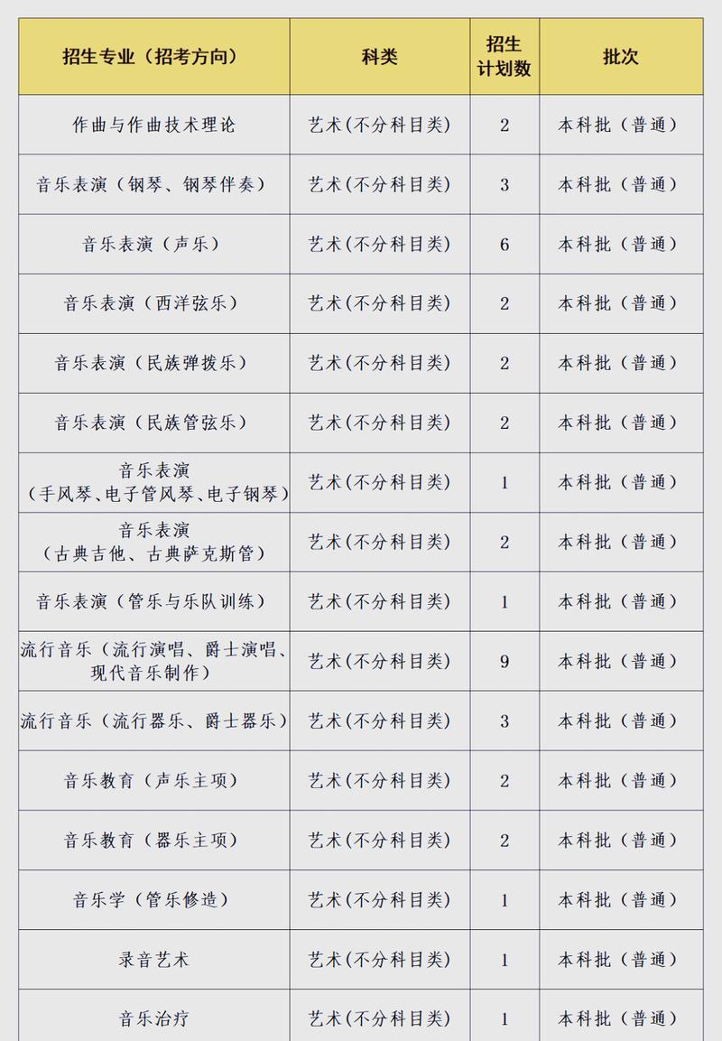 2025音乐学专业排名，哪些高校更靠前？-第2张图片-泰美艺术培训