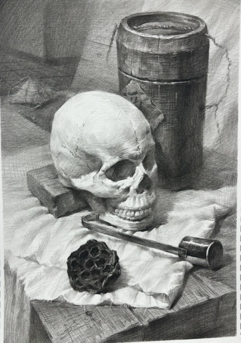 广东美术联考高分卷素描-第2张图片-泰美艺术培训