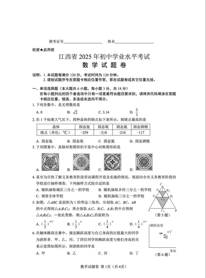 2025江西西联考考题是什么？-第1张图片-泰美艺术培训